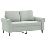 3 Piece Sofa Set with Cushions Light Grey Velvet - Top-Down View