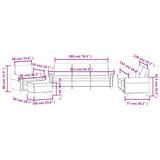 4 Piece Sofa Set with Cushions Light Grey Velvet - Extra Image