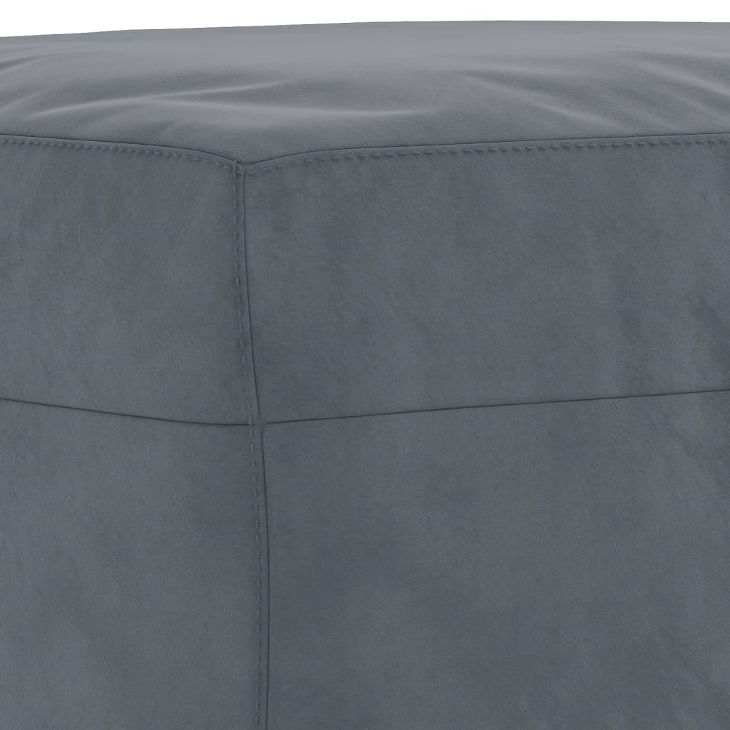 4 Piece Sofa Set with Cushions Dark Grey Velvet