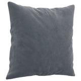 3 Piece Sofa Set with Pillows Dark Grey Velvet