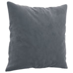 3 Piece Sofa Set with Pillows Dark Grey Velvet