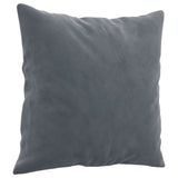 3 Piece Sofa Set with Pillows Dark Grey Velvet - Rear View