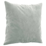 4 Piece Sofa Set with Pillows Light Grey Velvet