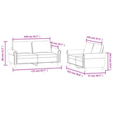 2 Piece Sofa Set with Cushions Light Grey Velvet - Close-Up Angle