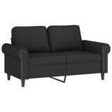 2 Piece Sofa Set with Cushions Black Velvet - Side View