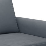 3 Piece Sofa Set with Cushions Dark Grey Velvet - Rear View