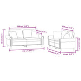 2 Piece Sofa Set with Pillows Black Velvet