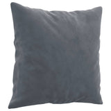 3 Piece Sofa Set with Pillows Dark Grey Velvet