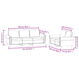 2 Piece Sofa Set with Cushions Dark Grey Velvet