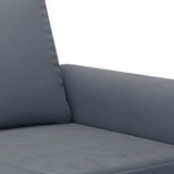 3 Piece Sofa Set with Cushions Dark Grey Velvet - Rear View
