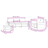 3 Piece Sofa Set with Cushions Dark Grey Velvet - Extra Image