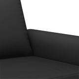 2 Piece Sofa Set with Pillows Black Velvet - Rear View
