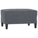 3 Piece Sofa Set with Pillows Dark Grey Velvet