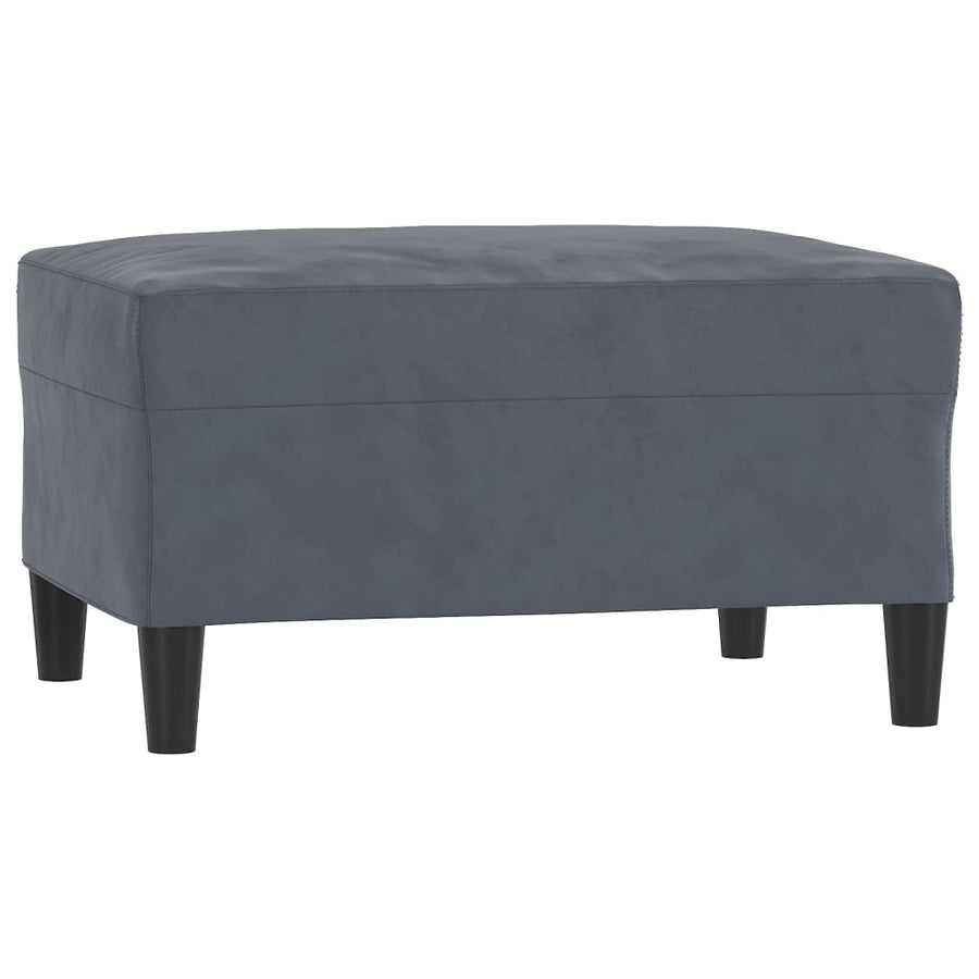 3 Piece Sofa Set with Pillows Dark Grey Velvet
