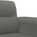 4 Piece Sofa Set with Cushions Dark Grey Microfibre Fabric - Close-Up Angle