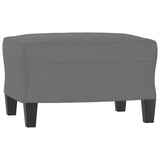 4 Piece Sofa Set with Pillows Dark Grey Microfibre Fabric - Rear View