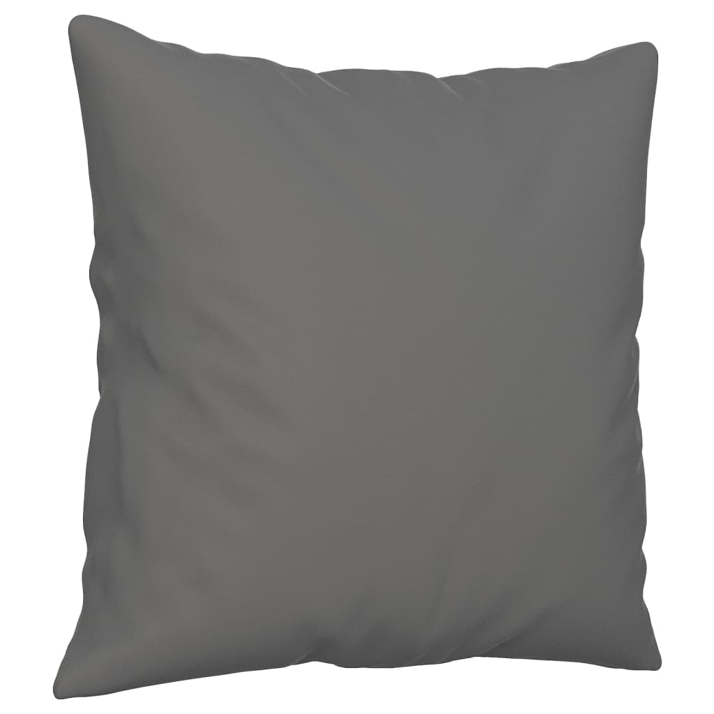 4 Piece Sofa Set with Pillows Dark Grey Microfibre Fabric