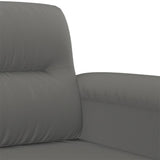 4 Piece Sofa Set with Pillows Dark Grey Microfibre Fabric - Low Angle
