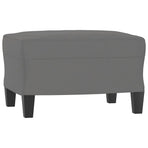 3 Piece Sofa Set with Pillows Dark Grey Microfibre Fabric