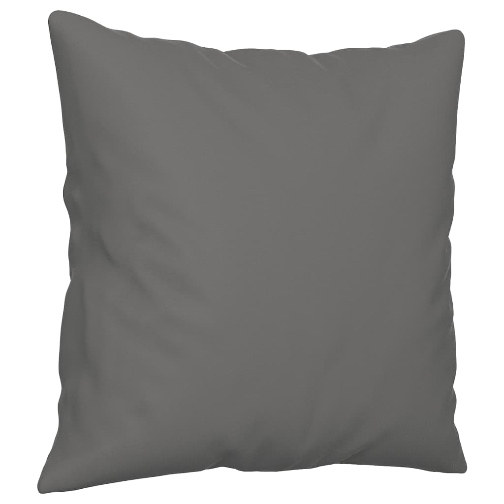 3 Piece Sofa Set with Pillows Dark Grey Microfibre Fabric