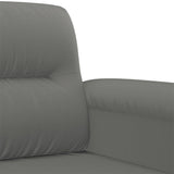 3 Piece Sofa Set with Cushions Dark Grey Microfibre Fabric - Rear View