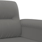 2 Piece Sofa Set with Pillows Dark Grey Microfibre Fabric
