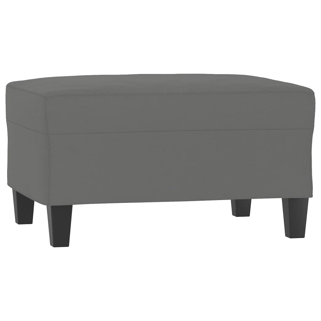 3 Piece Sofa Set with Pillows Dark Grey Microfibre Fabric