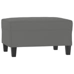 3 Piece Sofa Set with Pillows Dark Grey Microfibre Fabric