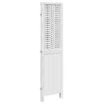 Room Divider 3 Panels White Solid Wood Paulownia