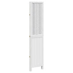 Room Divider 3 Panels White Solid Wood Paulownia