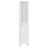 Room Divider 3 Panels White Solid Wood Paulownia - 45-Degree Angle
