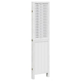 Room Divider 4 Panels White Solid Wood Paulownia - 45-Degree Angle