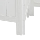 Room Divider 4 Panels White Solid Wood Paulownia - Close-Up Angle