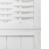 Room Divider 4 Panels White Solid Wood Paulownia - Rear View