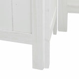 Room Divider 4 Panels White Solid Wood Paulownia - Close-Up Angle