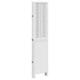 Room Divider 5 Panels White Solid Wood Paulownia - 45-Degree Angle