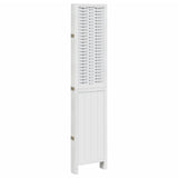 Room Divider 5 Panels White Solid Wood Paulownia - 45-Degree Angle