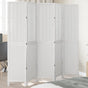Room Divider 5 Panels White Solid Wood Paulownia