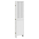 Room Divider 6 Panels White Solid Wood Paulownia - 45-Degree Angle
