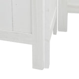 Room Divider 6 Panels White Solid Wood Paulownia - Close-Up Angle