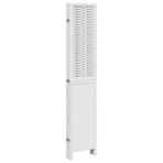 Room Divider 6 Panels White Solid Wood Paulownia