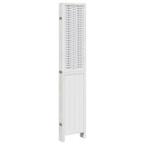 Room Divider 6 Panels White Solid Wood Paulownia - 45-Degree Angle