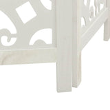 Room Divider 3 Panels White Solid Wood Paulownia