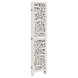 Room Divider 5 Panels White Solid Wood Paulownia - 45-Degree Angle