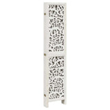 Room Divider 6 Panels White Solid Wood Paulownia - 45-Degree Angle