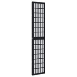 Room Divider 3 Panels Black Solid Wood Paulownia - 45-Degree Angle