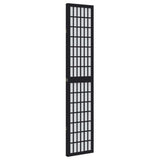 Room Divider 3 Panels Black Solid Wood Paulownia - 45-Degree Angle