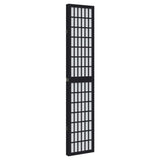Room Divider 4 Panels Black Solid Wood Paulownia - 45-Degree Angle