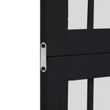 Room Divider 4 Panels Black Solid Wood Paulownia - Rear View