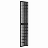 Room Divider 4 Panels Black Solid Wood Paulownia - 45-Degree Angle